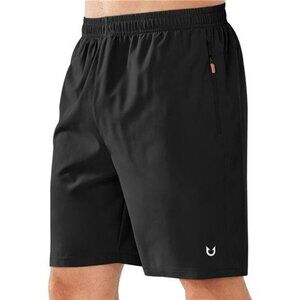 Mens Athletic Running Shorts Quick Dry Workout Gym Tennis Hiking Zipper Pockets